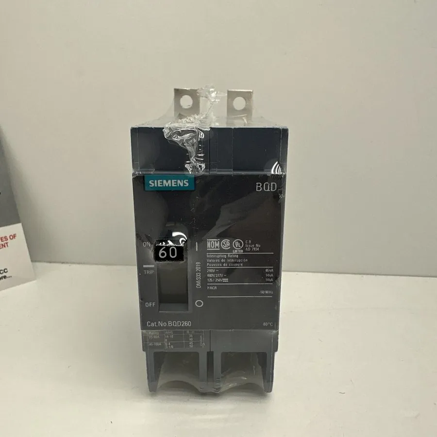 Автоматический выключатель BQD260 Siemens Circuit Breaker 2 Pole 60 Amp 277/480V