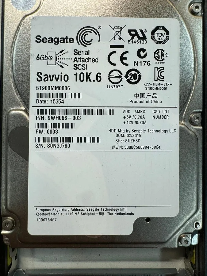 Жёсткий диск ST900MM0006 Seagate 9WH066 900GB 10K RPM 6Gb/s 2.5"SAS HDD Hard Dri