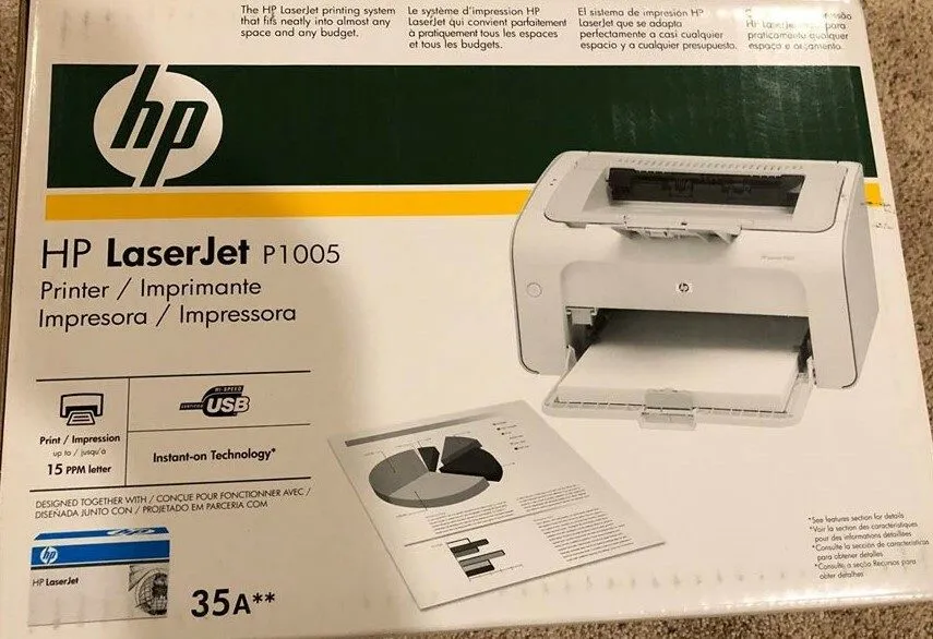 Лазерный принтер HP LaserJet P1005 Monochrome Laser Printer W/ Cables
