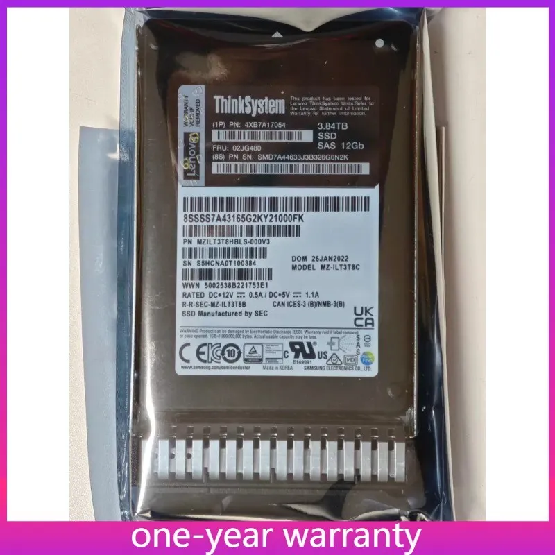 Сервер Lenovo 02JG480 3.84TB 4XB7A17054 ThinkSystem 2.5" Capacity SAS 12Gb Hot S