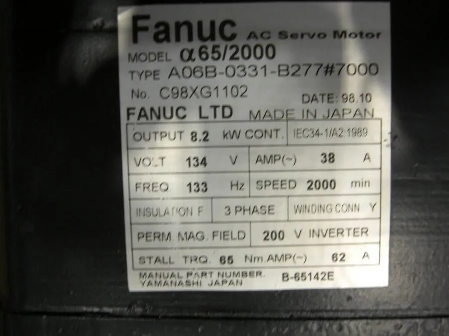 Серводвигатель Fanuc A06B-0331-B277. #7000 Servo Motor