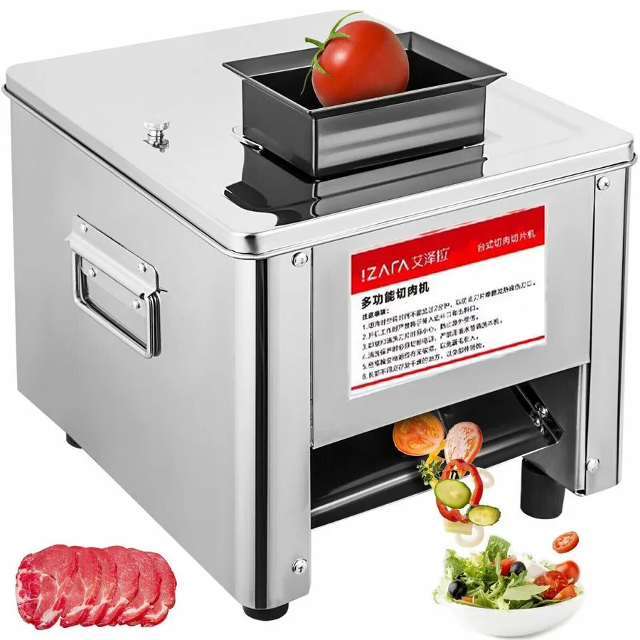Слайсер 150kg/H Meat Cutter Commercial Electric Meat Slicer Shredded Cutting Mac