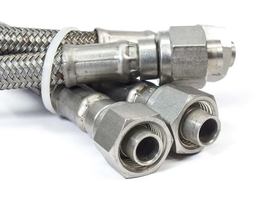 Фитинг Swagelok SS-FM4SL4SL4-23 FM Series 23" SS Braided Hose 1/4" Tube Fitting  — фото лота 2
