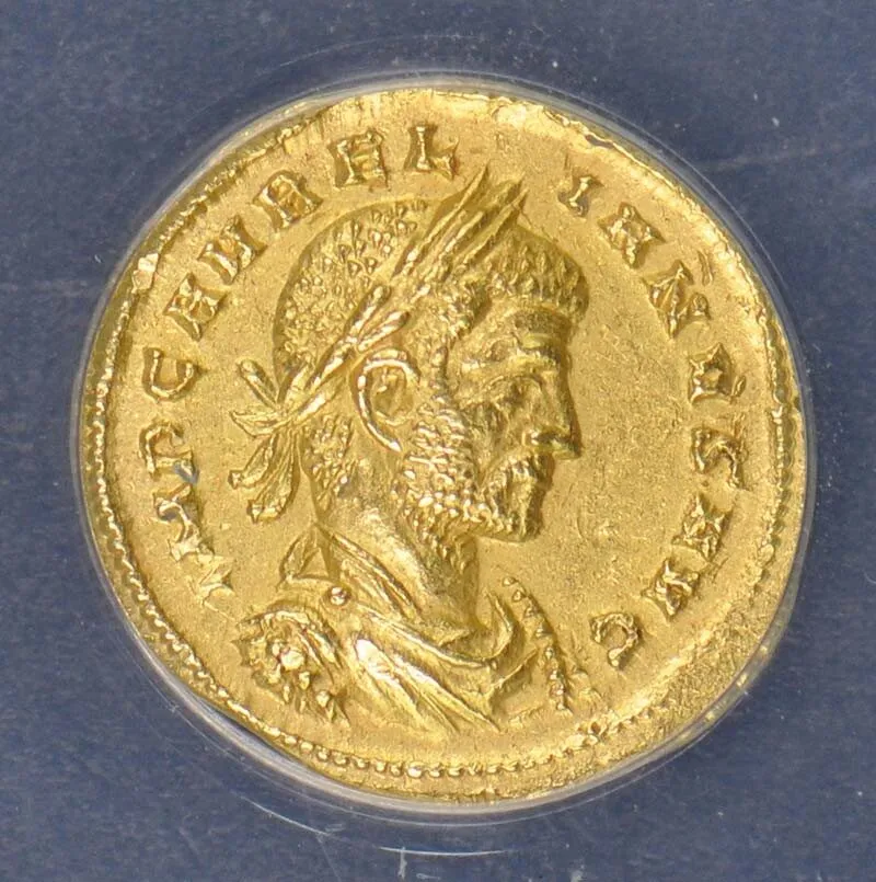 Лабораторный прибор Aurelian 270-275 AD Roman Aureus ANACS AU50 — фото лота 2