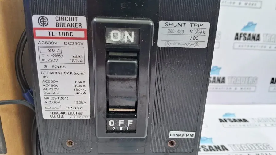 Автоматический выключатель Terasaki Electric TL-100C Circuit Breaker 40A 3Poles 