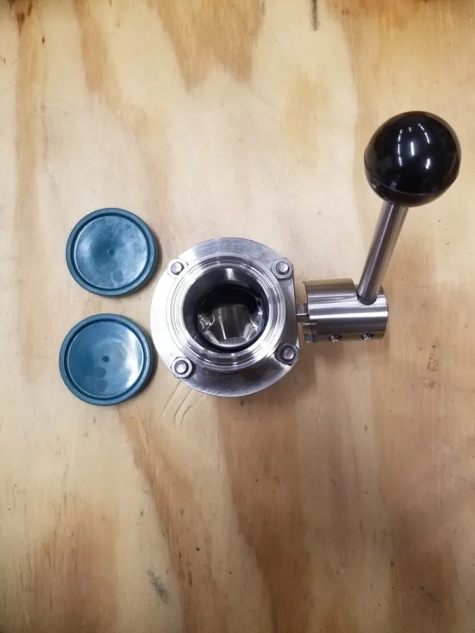 Клапан 9611444915, Alfa Laval Inc Sanitary Butterfly Valve STAINLESS, WITH HANDL — фото лота 1