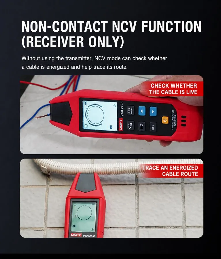 Трассоискатель UNI-T UT25CL Cable Locator Wire Tracer Circuit Breaker Finder AC/ — фото лота 2