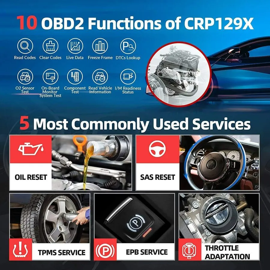 Диагностический сканер 2026 Launch CRP129 HD Heavy Duty Truck Scanner DPF Regen