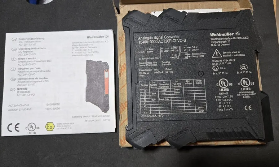 Преобразователь сигнала Weidmüller ACT20P-CI-VO-S 1540010000 Signal Conditioner — фото лота 1