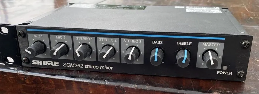 Микшерный пульт Shure SCM262 Microphone Mixer 2 SLIGHTLY DAMAGED KNOBS w5c