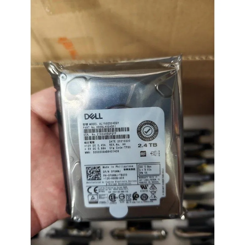Сервер Dell 0F9NWJ 2.4TB 10K SAS 12G AL15SEB24EQY PowerEdge R640 R740 Server HDD