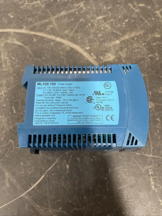 Блок питания PULS ML100.100 DIN Rail Power Supply 100-120/220-240VAC 100 Watt 24