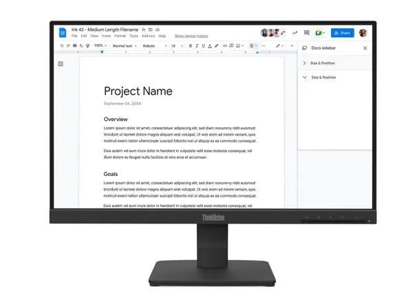 Монитор Lenovo ThinkVision S22-4e 21.5" Monitor FHD, IPS, HDMI, VGA (64CBKAT6US)