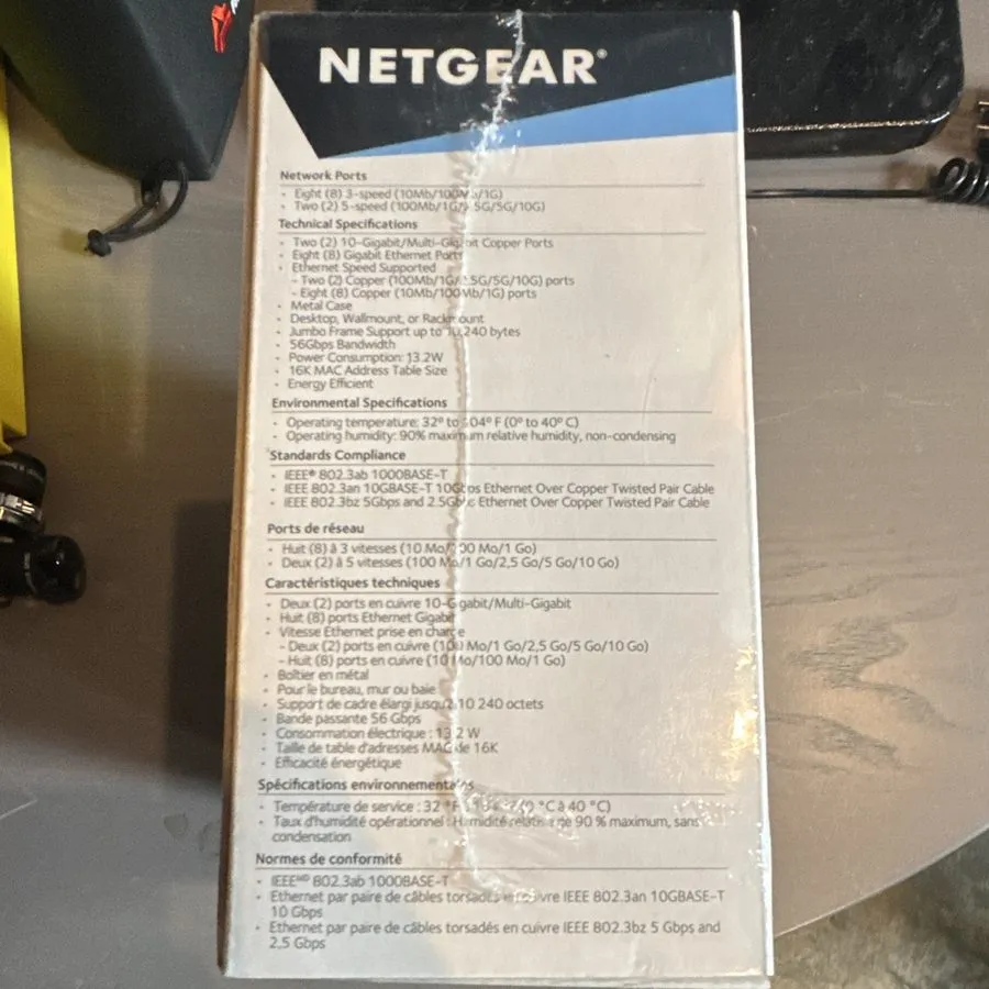 Коммутатор NETGEAR GS110MX 10-Port Unmanaged Ethernet Switch 2x 10G Multi-Gig 8x