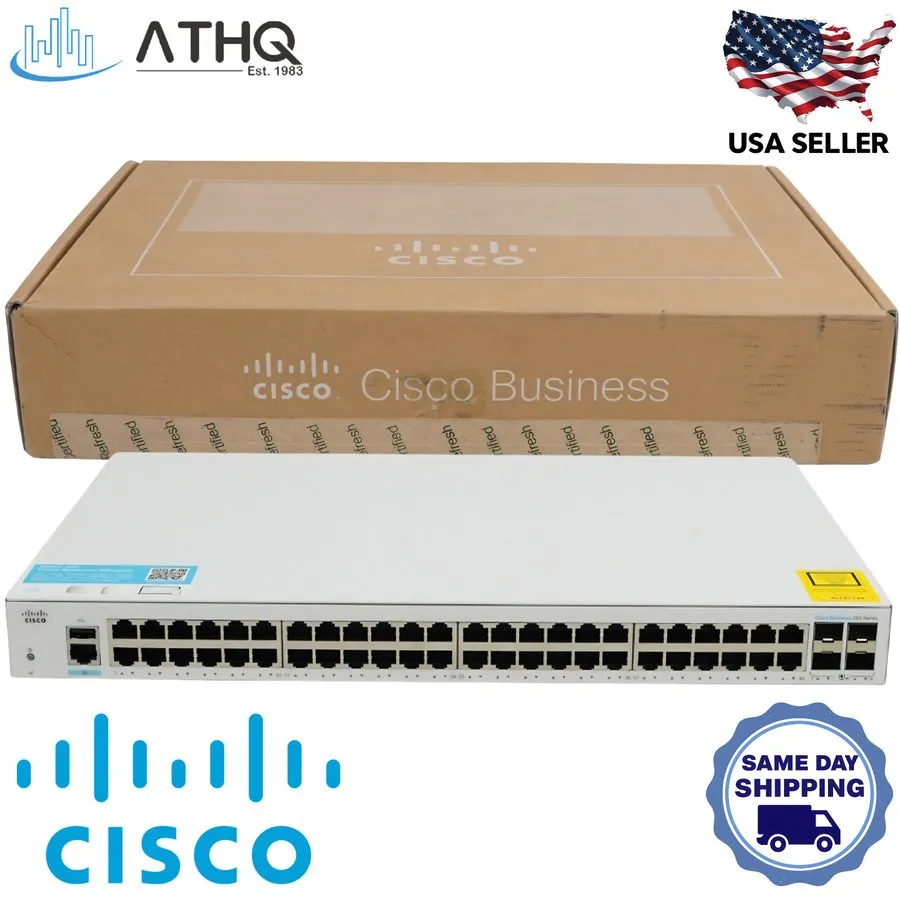 Коммутатор Cisco CBS250-48T-4X 48-Port Gigabit Switch w/ 4x 10G SFP+ Uplinks