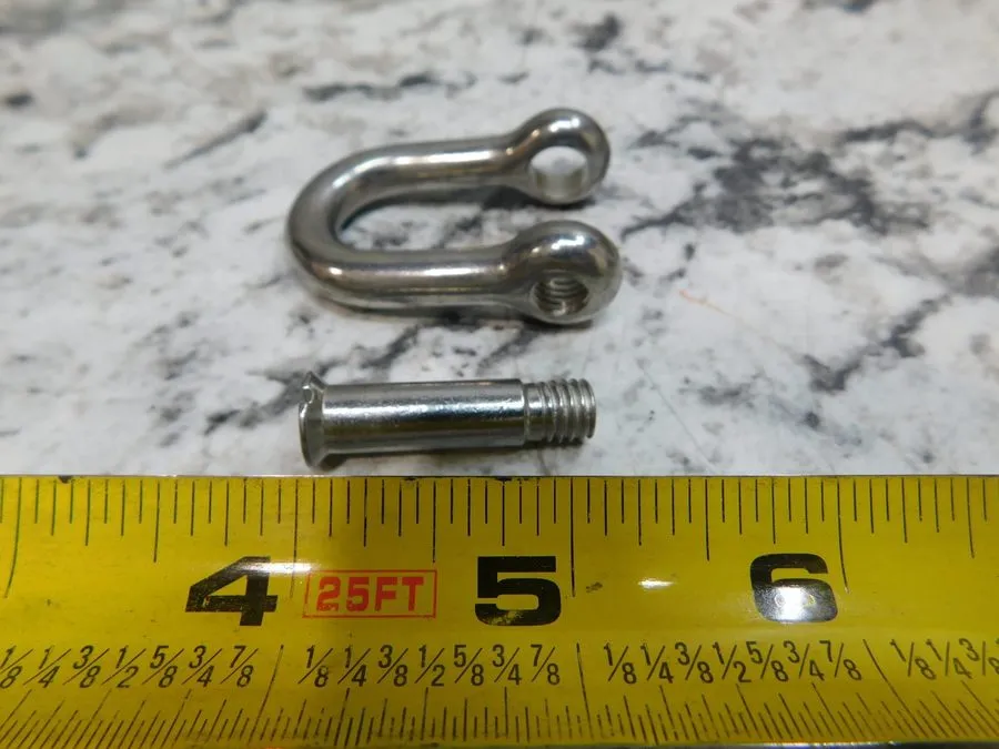 Такелажная скоба 500 D-Shackle, S360C-08, 304 Stainless Steel, Oval Sink Pin