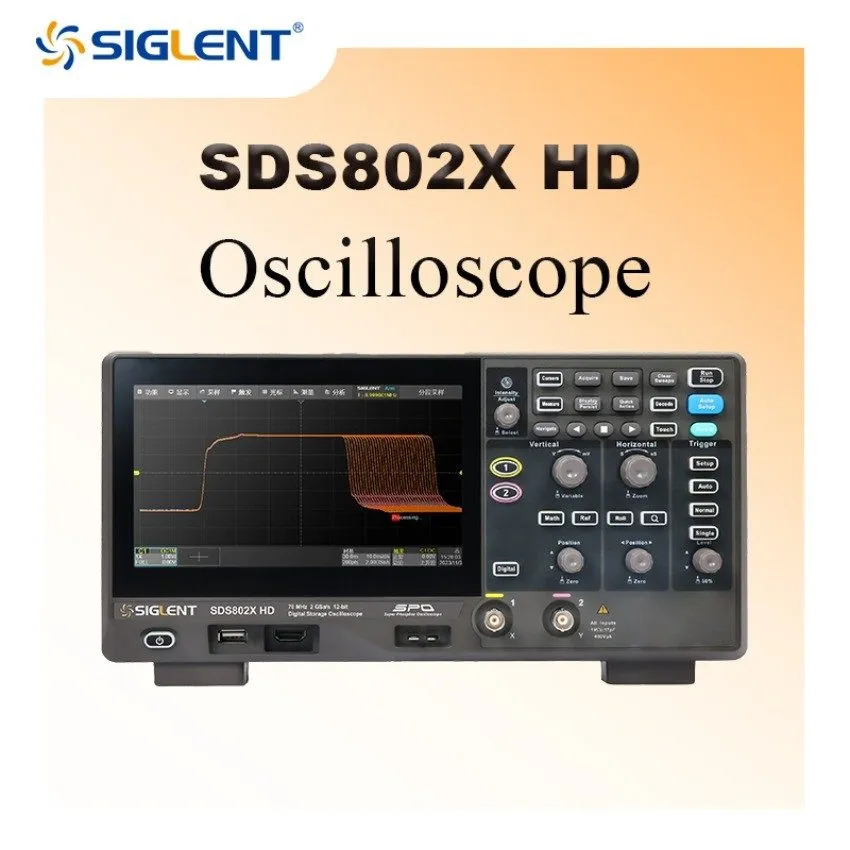 Осциллограф Siglent SDS802X HD 70MHz 2 channels 2GSa/s 12-bit Oscilloscope