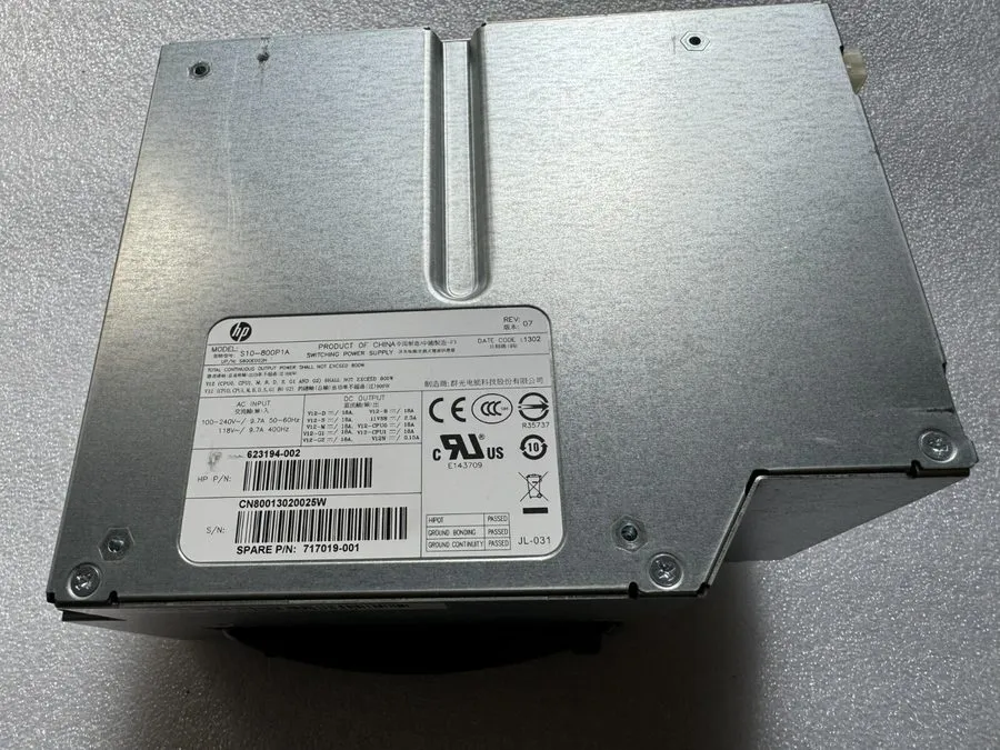 Блок питания HP Z620 Workstation 800W Power Supply Unit 623194-002 717019-001