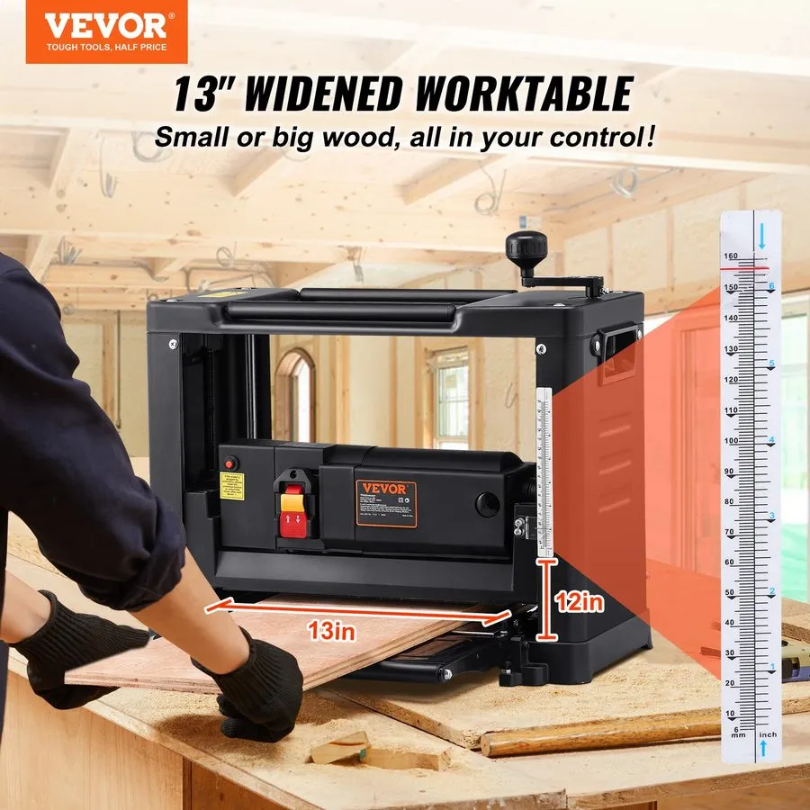 Электродвигатель Uimoso 13-Inch Thickness Planer, 2000W 15-Amp Motor, Two-Blade — фото лота 1