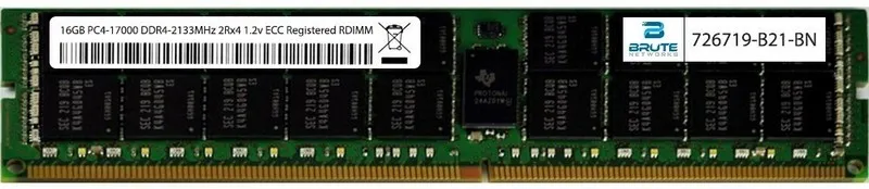 Модуль памяти 726719-B21 HPE 16GB 2Rx4 PC4-17000 DDR4-2133Mhz ECC Registered 752