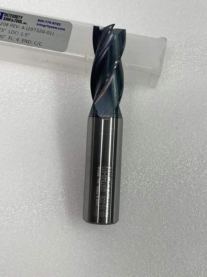 Режущий инструмент Integrity 3/4" 4FL Coated Solid Carbide Center Cut End Mill 6 — фото лота 1