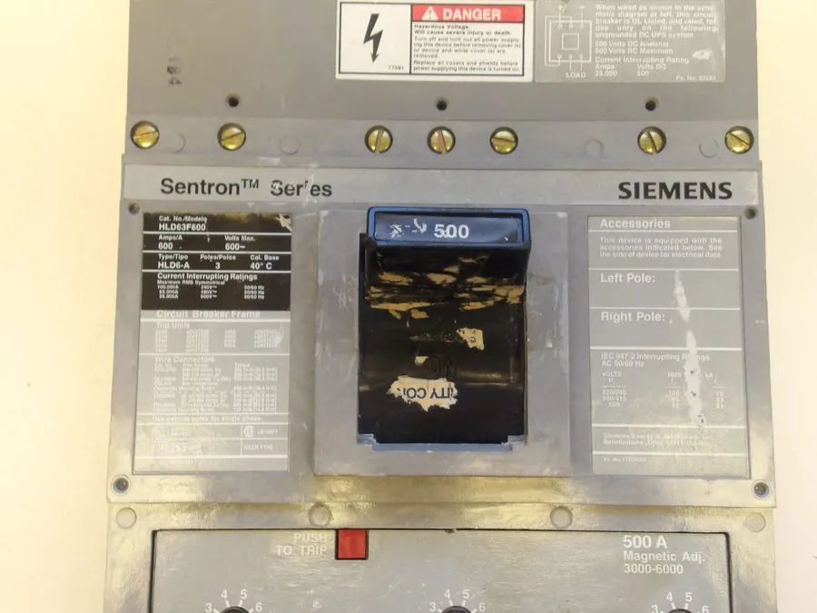 Автоматический выключатель Siemens Sentron Series 600 Amp Circuit Breaker HLD63F