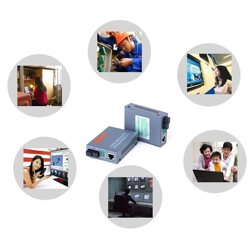 Медиаконвертер HTB-GS-03 Gigabit Fiber Optical Media Converter Single Mode to RJ