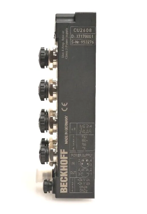 Коммутатор BECKHOFF AUTOMATION CU2608 8-PORT M12 INDUSTRIAL ETHERNET SWITCH 10/1