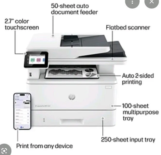 Лазерный принтер HP LaserJet Pro MFP 4101fdw Multifunction Laser Printer 2Z619F  — фото лота 2