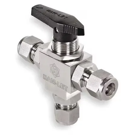 Клапан Ham-Let H-6800-Ss-L-3/8-Icst 3/8" Compr Stainless Steel Mini Ball Valve 3 — фото лота 1