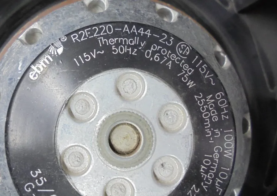 Вентилятор EBM PAPST R2E220-AA44-23 Centrifugal Fan 9" GE 101N105 Capacitor