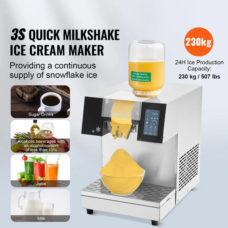 Льдогенератор Commercial Snowflake Ice Machine 507LBS/24H Stainless Steel