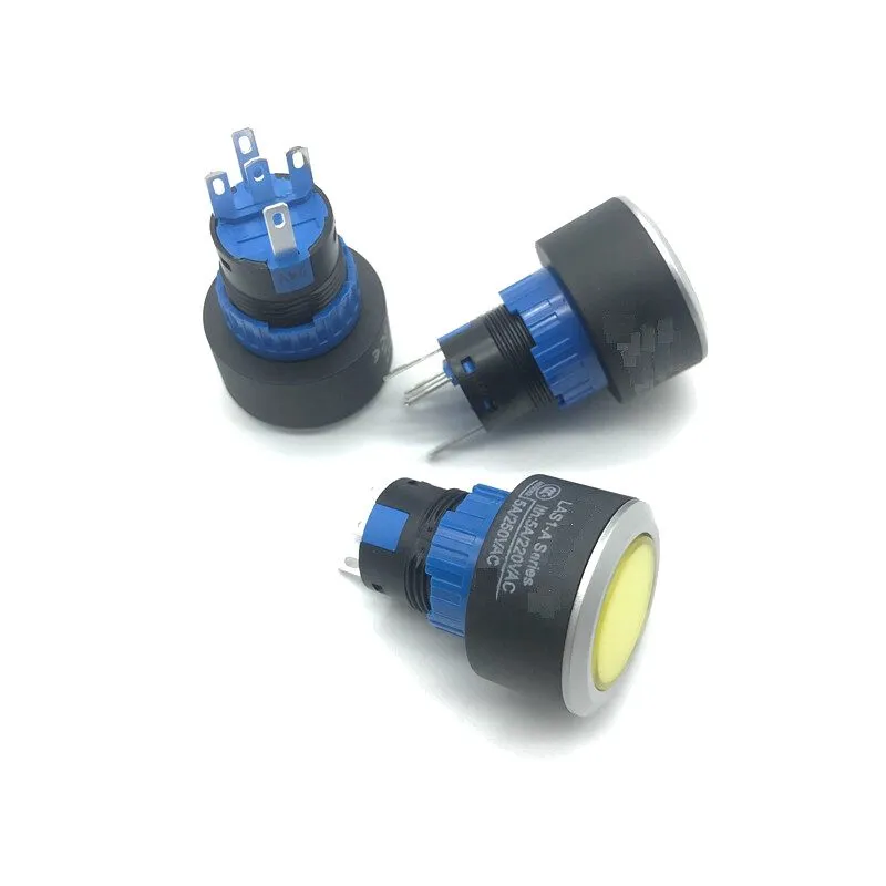 Кнопка управления 22mm 1NO 1NC/2NO 2NC 250V LED illuminated Round Plastic push b