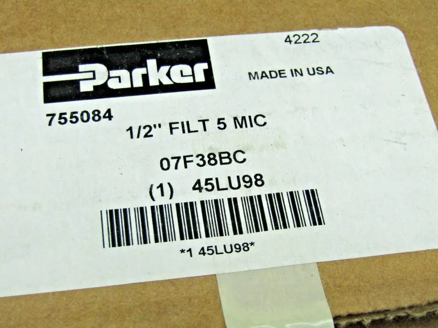 Фильтр Parker 07F38BC 45LU98 1/2" NPT 5 Micron Pneumatic Compressed Air Filter