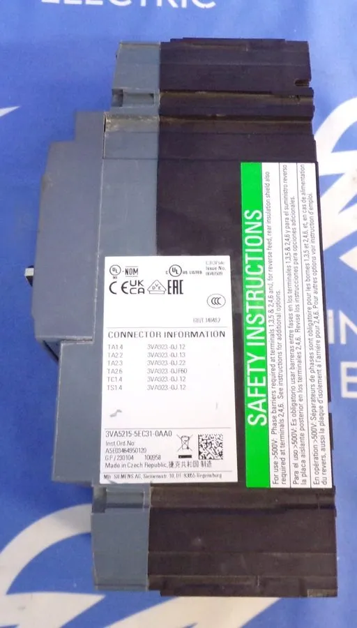 Автоматический выключатель Siemens 3VA5215-5EC31-0AA0 150 Amp 600 VAC 3 Pole Cir