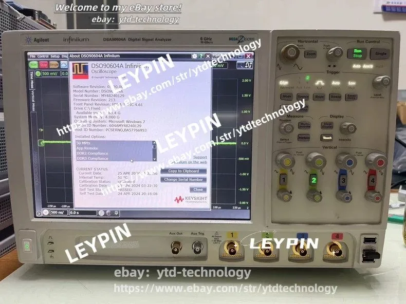 Осциллограф DSA90604A AgilentKEYSIGHT InfiniiumHigh performance oscilloscope 6GH