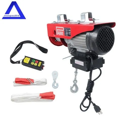 Таль Mini Electric Hoist PA800 1760lbs 110V 1350W 328ft/100m Wireless Remote Con — фото лота 1