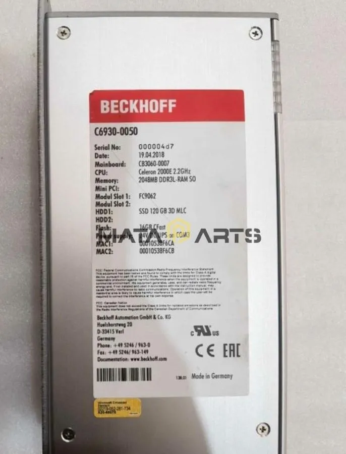 Промышленный компьютер 1PC Beckhoff C6930-0050