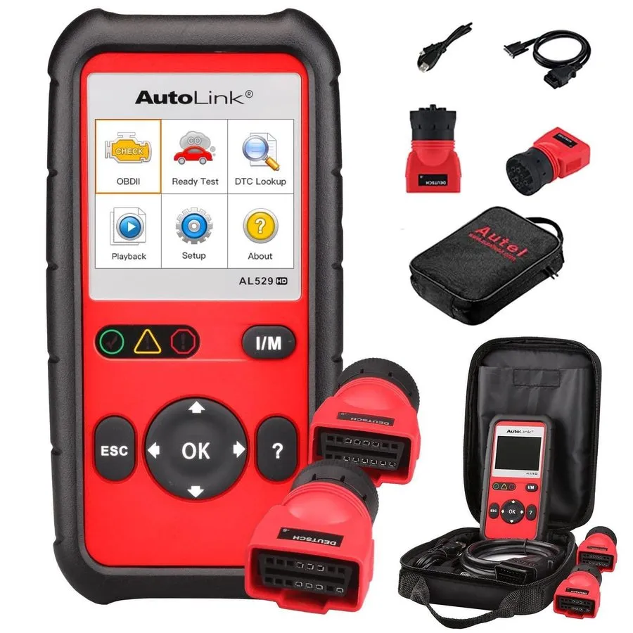 Диагностический сканер Autel AL529HD Auto Link Heavy Duty Truck Code er OBD2 Sca