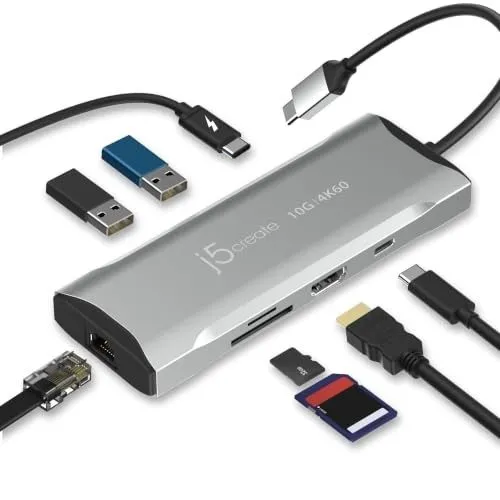Док-станция Laptop Docking Station, 9-in-1, 4K60Hz HDMI, USB-C 10Gbps