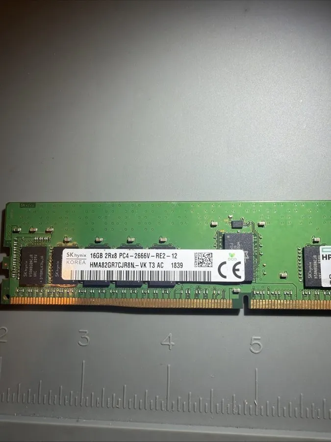 Модуль памяти Micron 16GB 2Rx8 DDR4 PC4-2666V-RE2-12 ECC Server RAM MTA18ASF2G72
