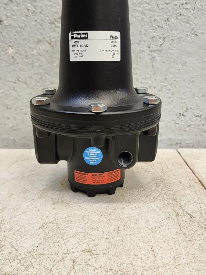 Трубопроводная арматура Parker R119-08C/M2 Pressure Regulator 300PS 20Bar 125F — фото лота 1