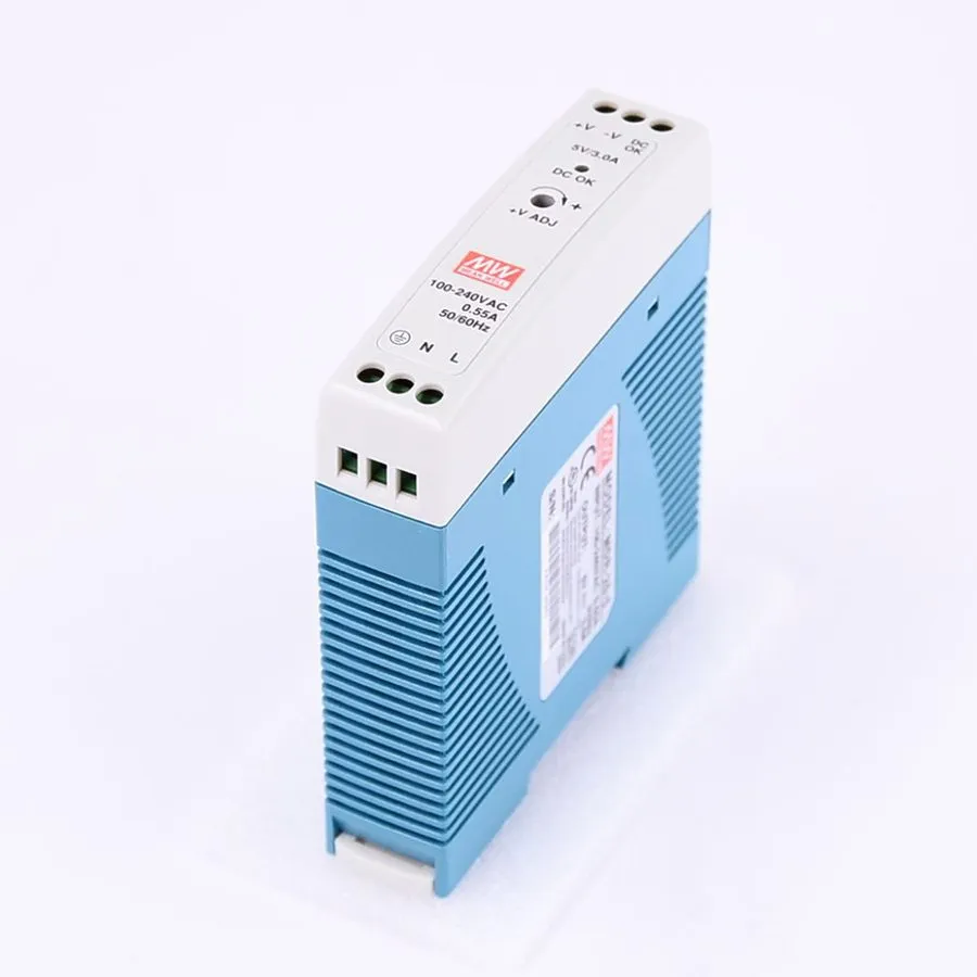 Блок питания Mean Well MDR-20-5 DIN Rail Power Supply 5V 3A 15W 100-240VAC OB