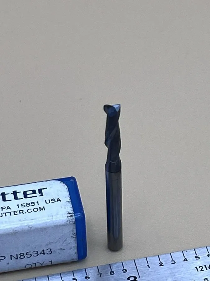 Режущий инструмент Niagara Cutter 1/8” Solid Carbide 2 Flute Square End Mill TiA — фото лота 2