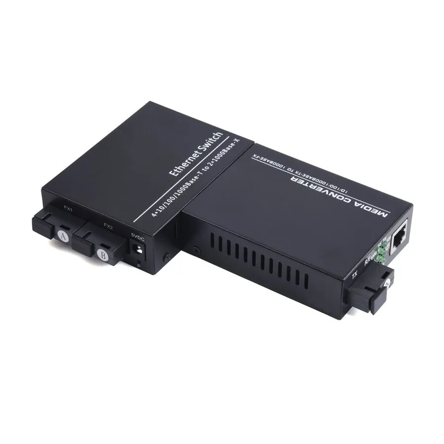 Медиаконвертер Gigabit Fiber Optical Converter 10/100/1000M Single Mode 2Fiber t — фото лота 2