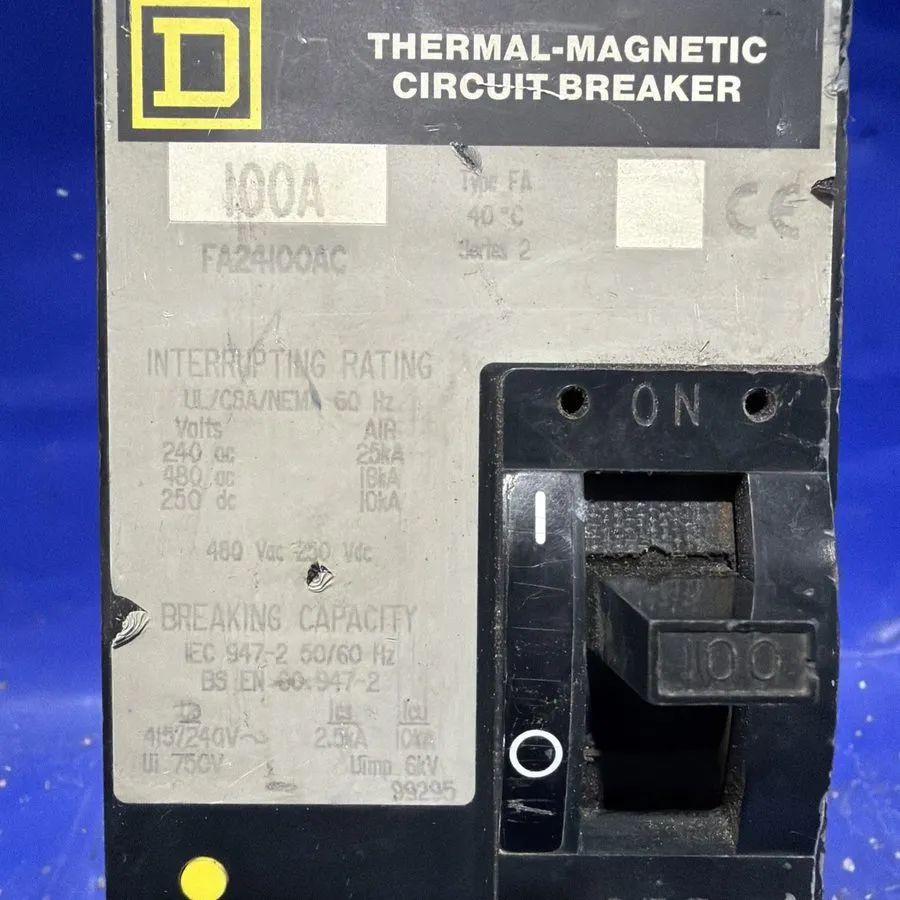 Автоматический выключатель SQUARE D CIRCUIT BREAKER FA24100AC I-LINE 100A 480V 2