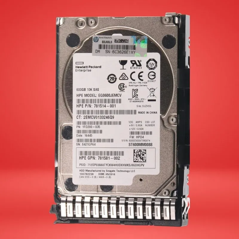 Жёсткий диск 781577-001 781514-001 HP HPE EG0600JEMCV 600GB 12Gbps 10K SFF 2.5"  — фото лота 1