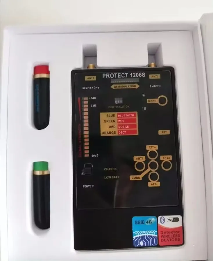 Тестер KJB Professional Digital DD1206 RF WiFi GSM Bug Detector Counter Surveill — фото лота 2