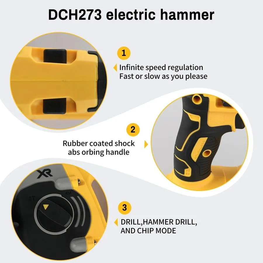 Оборудование DEWALT DCH273 rotary percussion drill MAX SDS brushless impact Hamm — фото лота 2