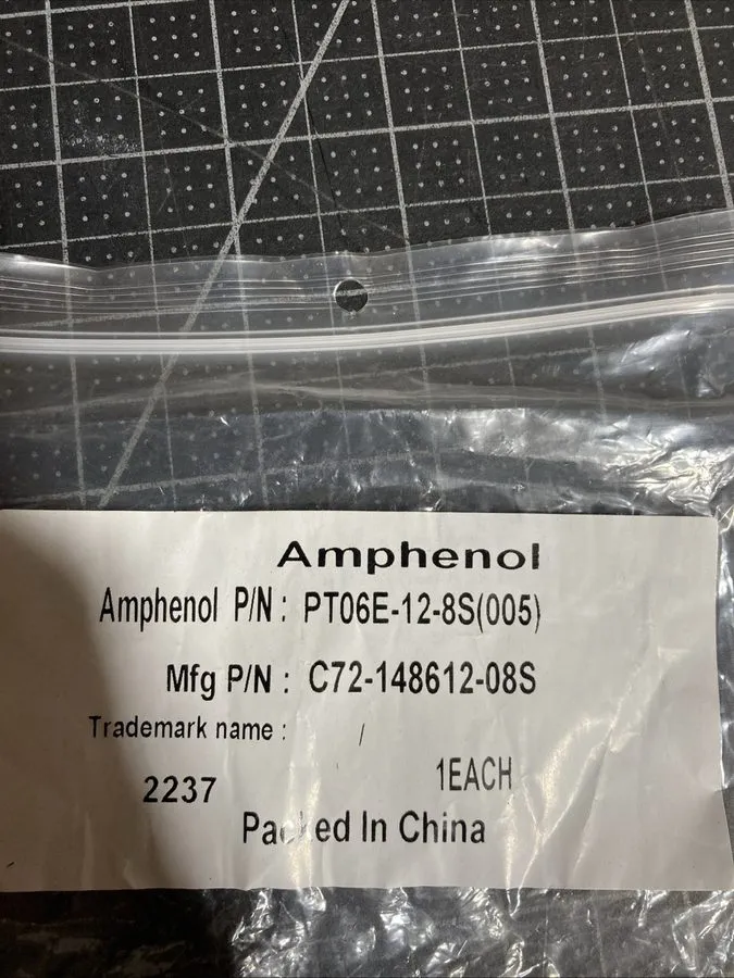 Разъём AMPHENOL INDUSTRIAL PT06E-12-8S Circular Connector, PT Series, MIL-DTL